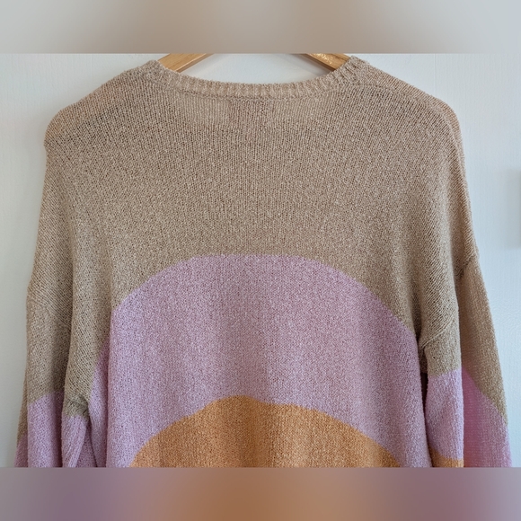 Show Me Your Mumu Pismo Sweater Sunny Stripe Knit Size S Pastel Beach Vacation - Picture 11 of 15